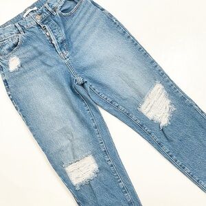 PacSun high rise straight distressed denim jeans